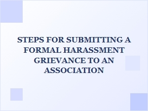 Guidelines for Filing a Harassment Grievance