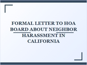 Addressing Neighbor Harassment with Your Hoa