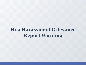 How to Report Hoa Harassment Effectively