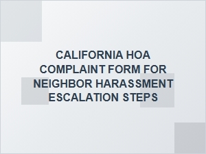 Reporting Hoa Harassment in California