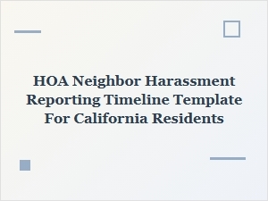 How to Report Hoa Harassment in California
